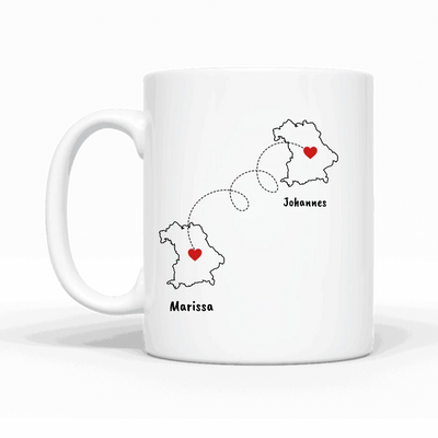 Bundesländer Long Distance - Personalisierbare Tasse