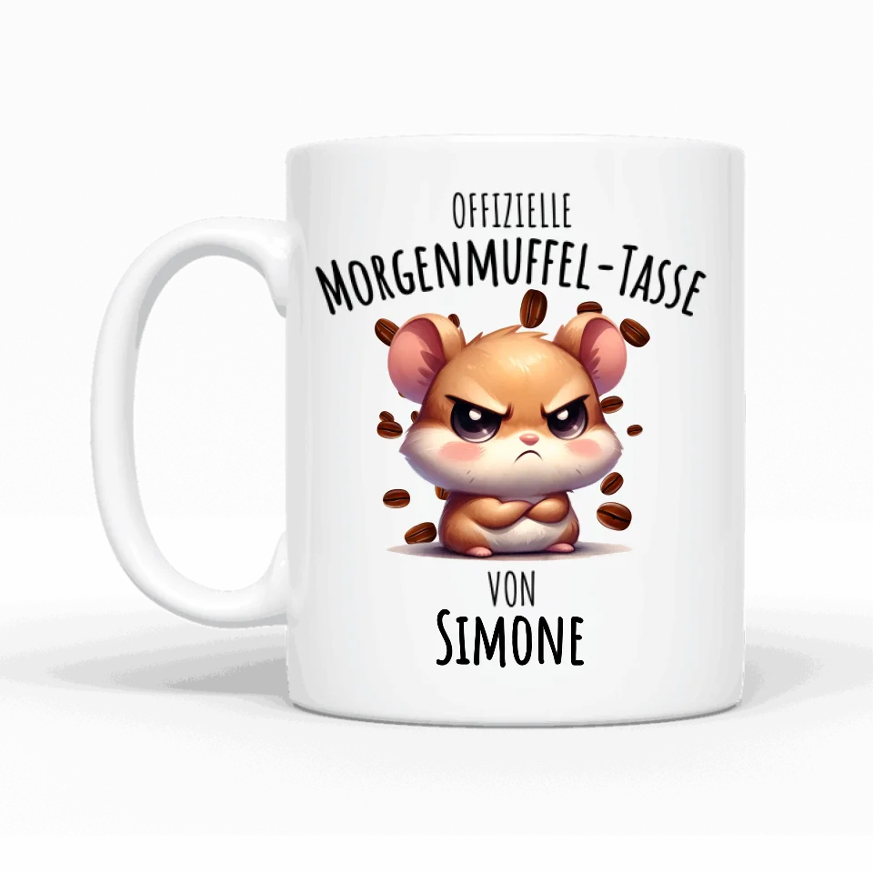 Genervter Morgenmuffel - Personalisierbare Tasse