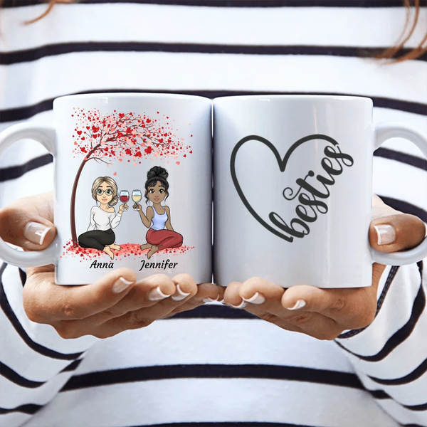 Cozy Besties unterm Baum - Personalisierbare Tasse