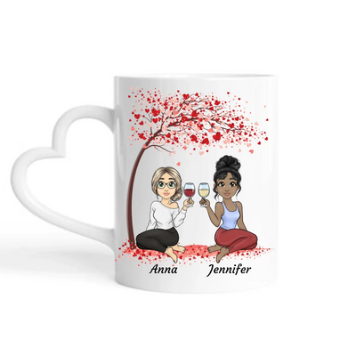 Cozy Besties unterm Baum - Personalisierbare Tasse