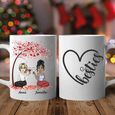 Cozy Besties unterm Baum - Personalisierbare Tasse