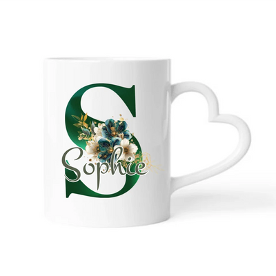 Namenstasse Design Edition Smaragd - Personalisierbare Tasse