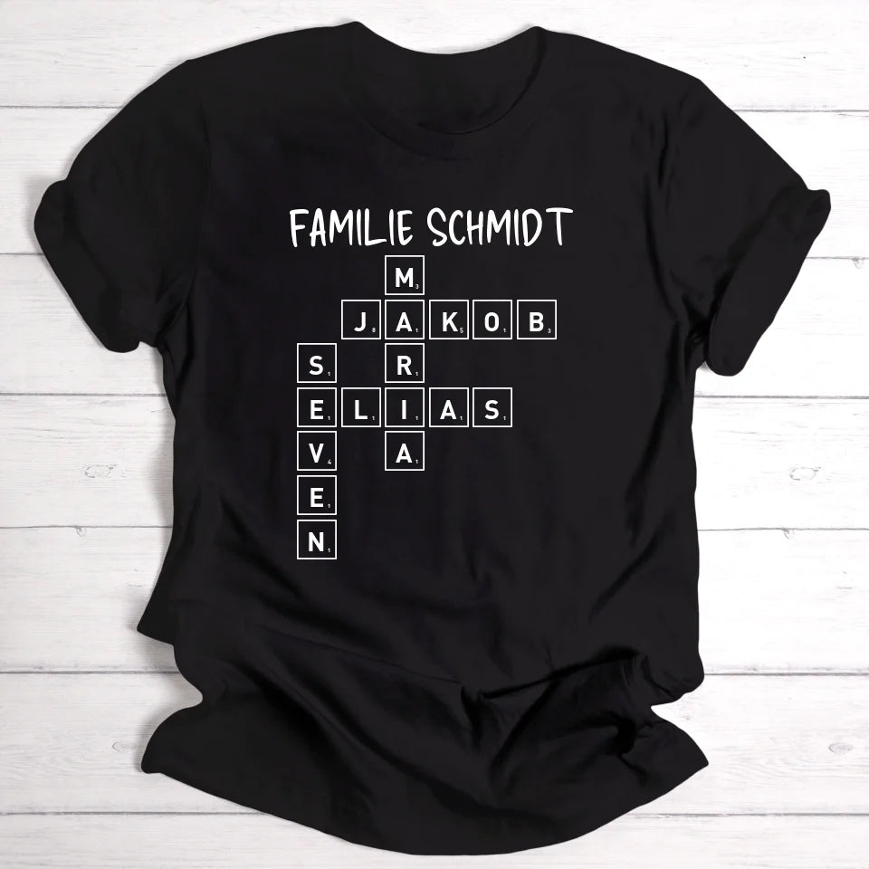 Familie Scrabble- Personalisierbares T-Shirt