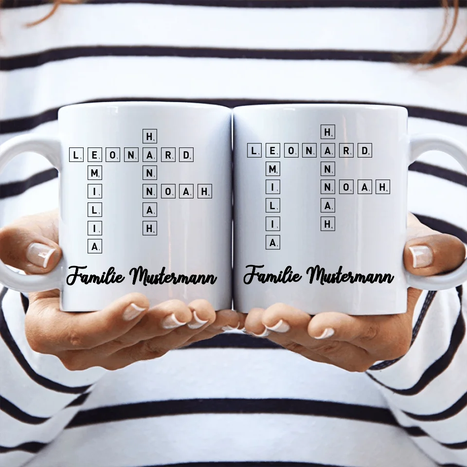 Freunde Scrabble - Personalisierbare Tasse