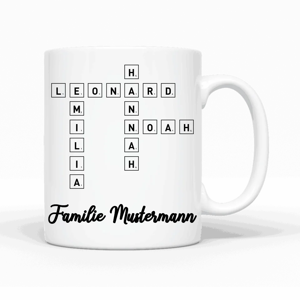 Freunde Scrabble - Personalisierbare Tasse