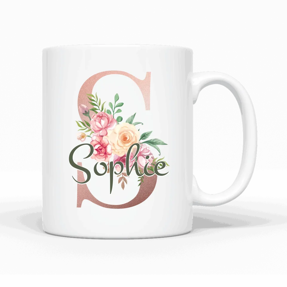 Namenstasse Design Edition Roségold (Beidseitig) - Personalisierbare Tasse - wefriends