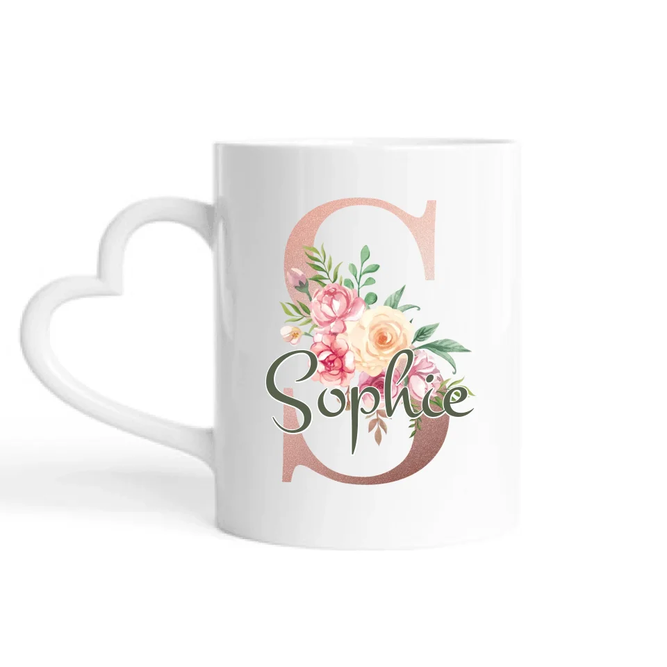 Namenstasse Design Edition Roségold (Beidseitig) - Personalisierbare Tasse