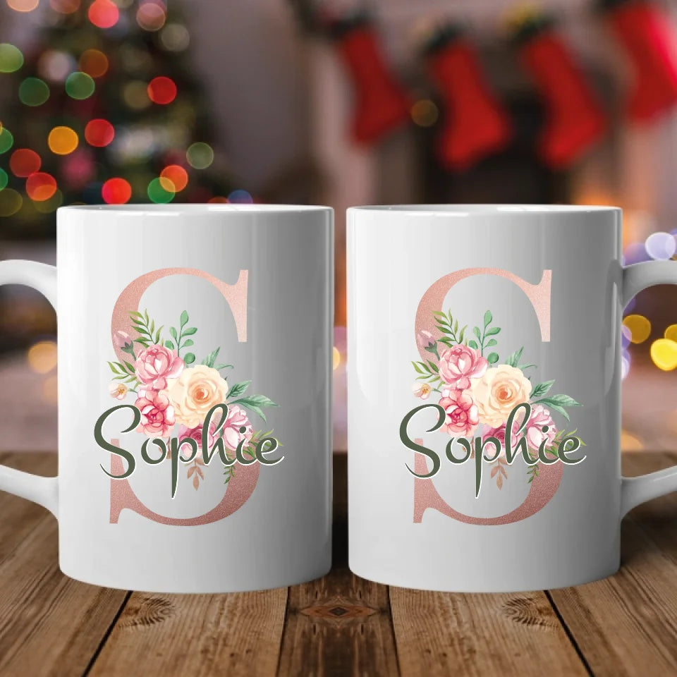 Namenstasse Design Edition Roségold (Beidseitig) - Personalisierbare Tasse