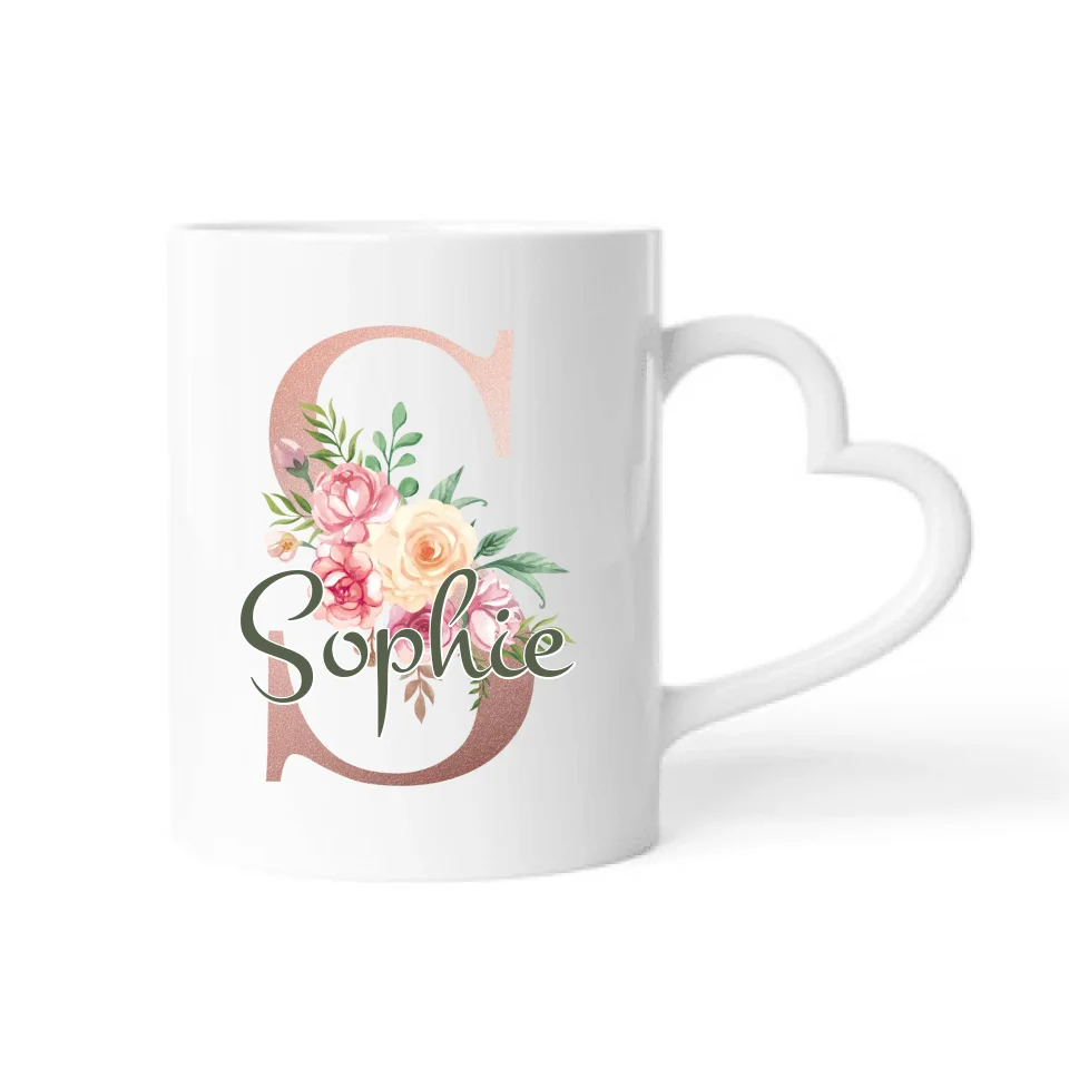 Namenstasse Design Edition Roségold (Beidseitig) - Personalisierbare Tasse