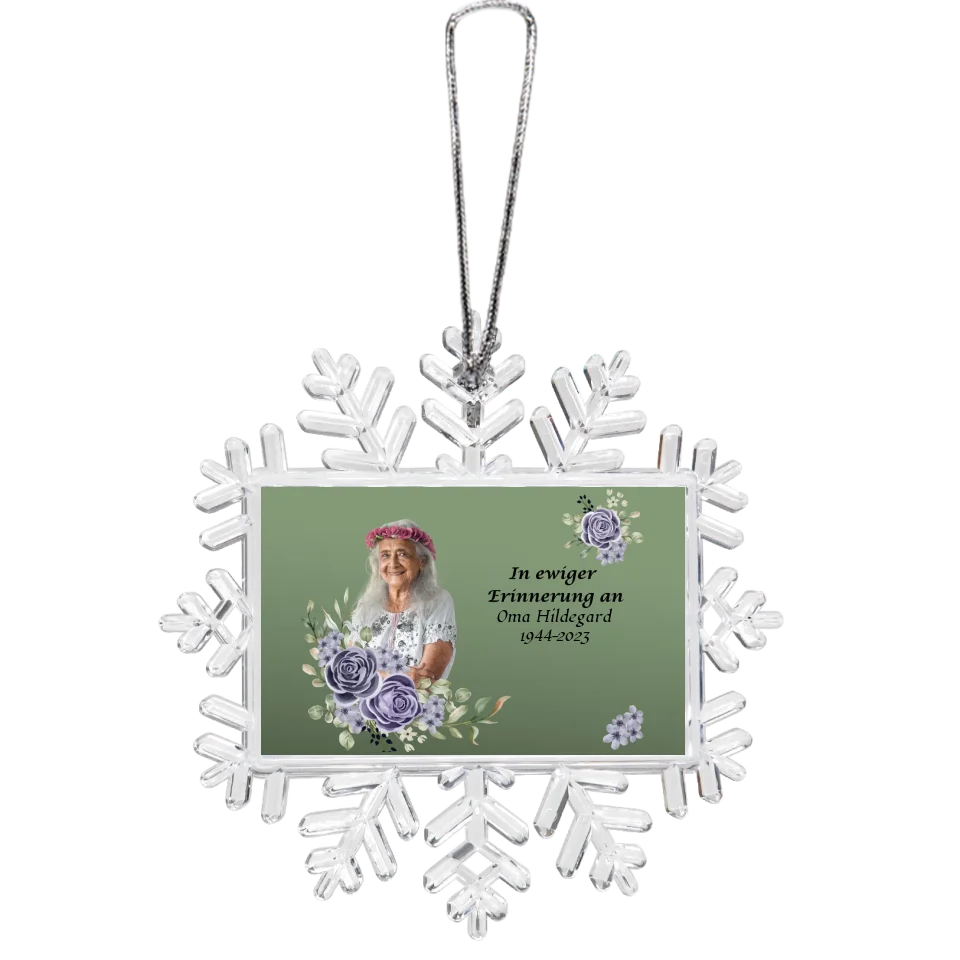 Verstorbene Ornamentwidmung - Personalisierbares Winterornament