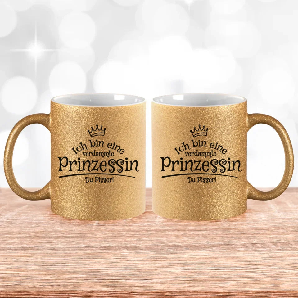 verdammte Prinzessin - Glitzertasse - wefriends