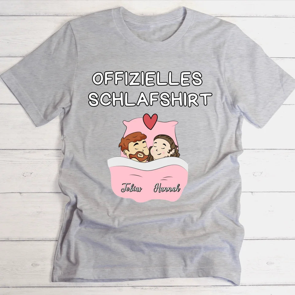 Schlafshirt Pärchen - Personalisierbares T-Shirt