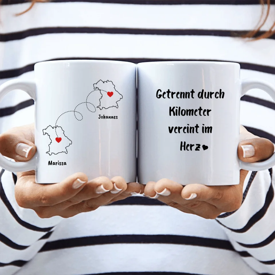 Bundesländer Long Distance - Personalisierbare Tasse