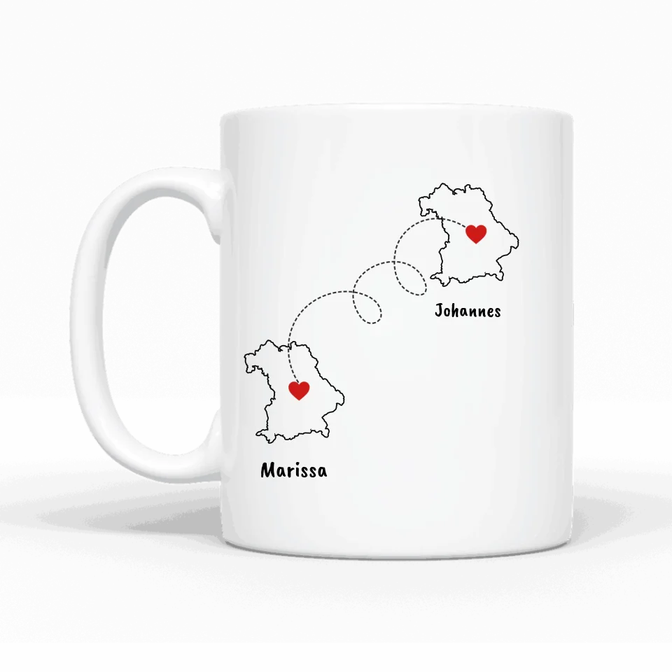 Bundesländer Long Distance - Personalisierbare Tasse