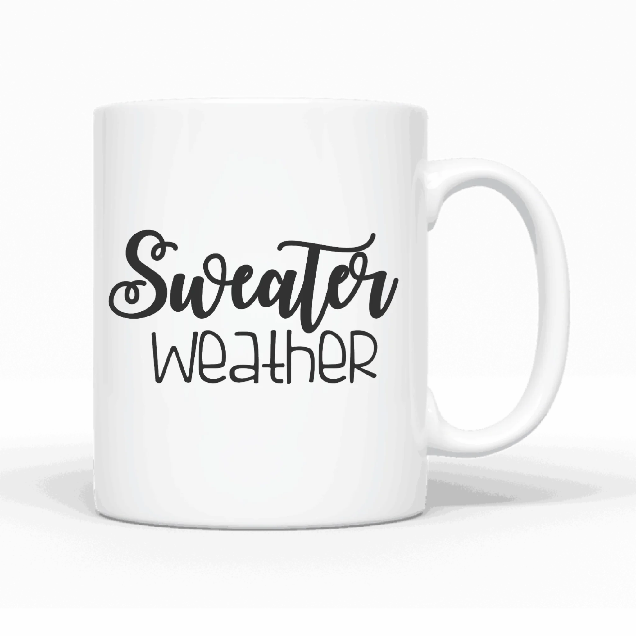 Frauen stehend Winter - Personalisierbare Tasse