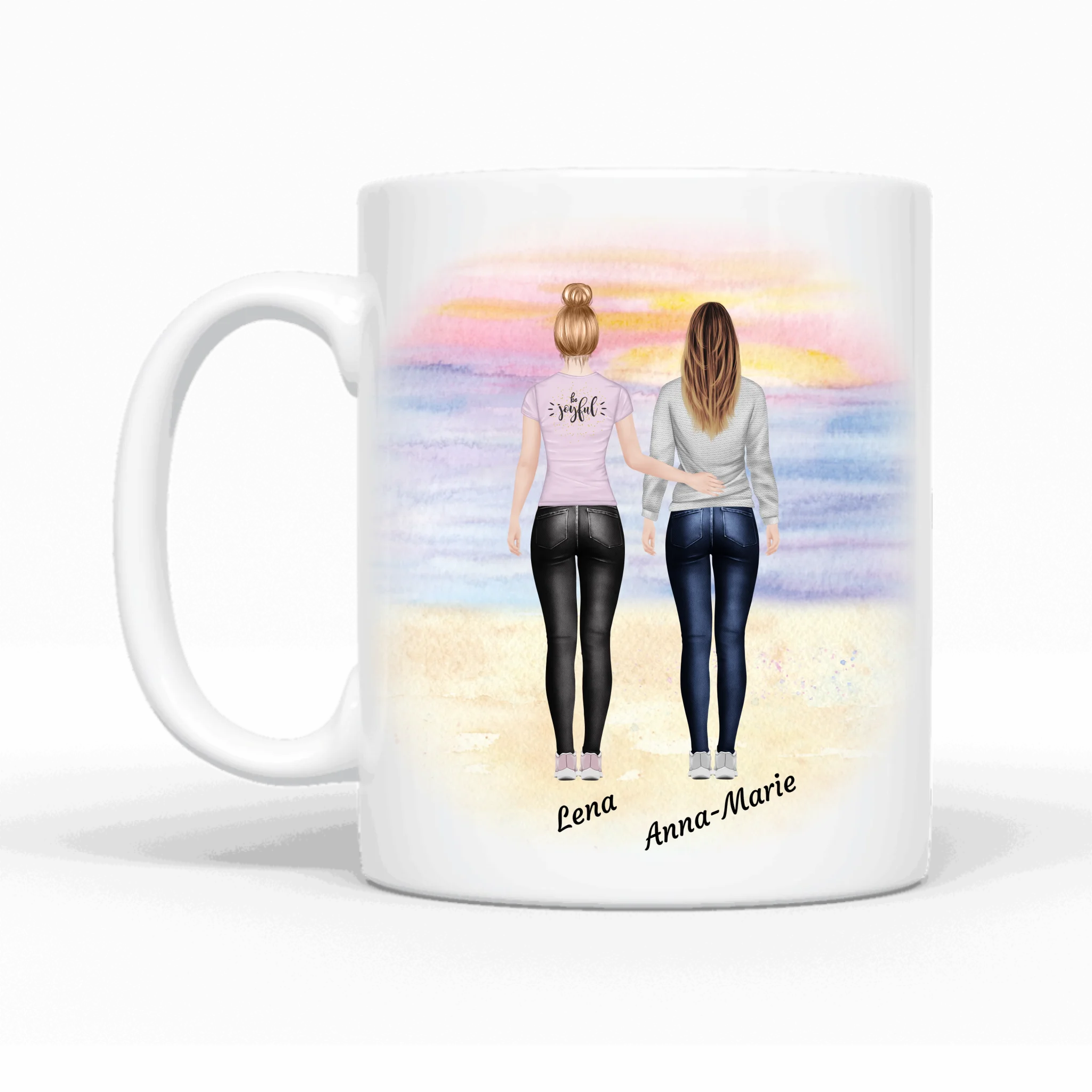 Frauen stehend - Personalisierbare Tasse