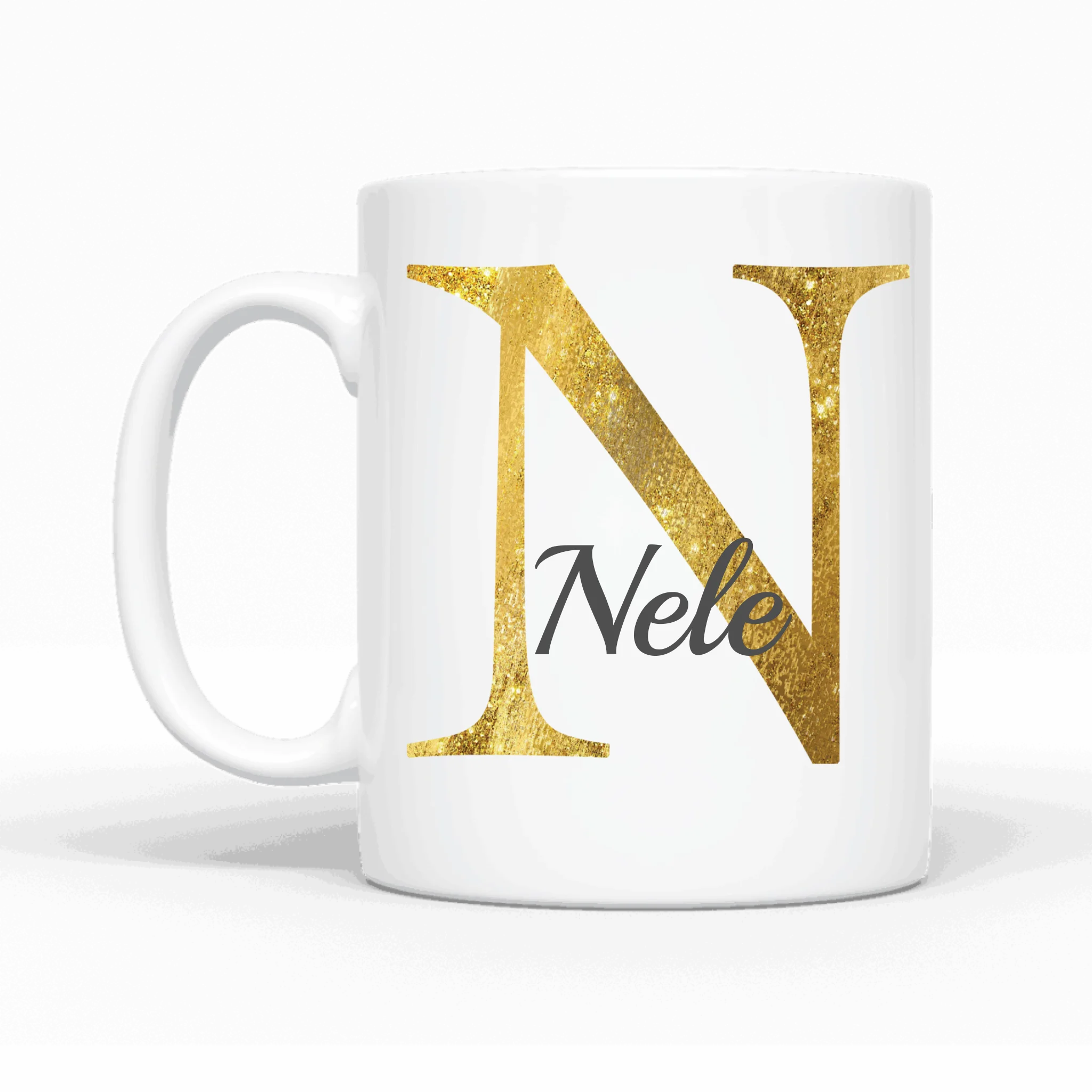 Namenstasse Design Edition goldig (einseitig) - Personalisierbare Tasse