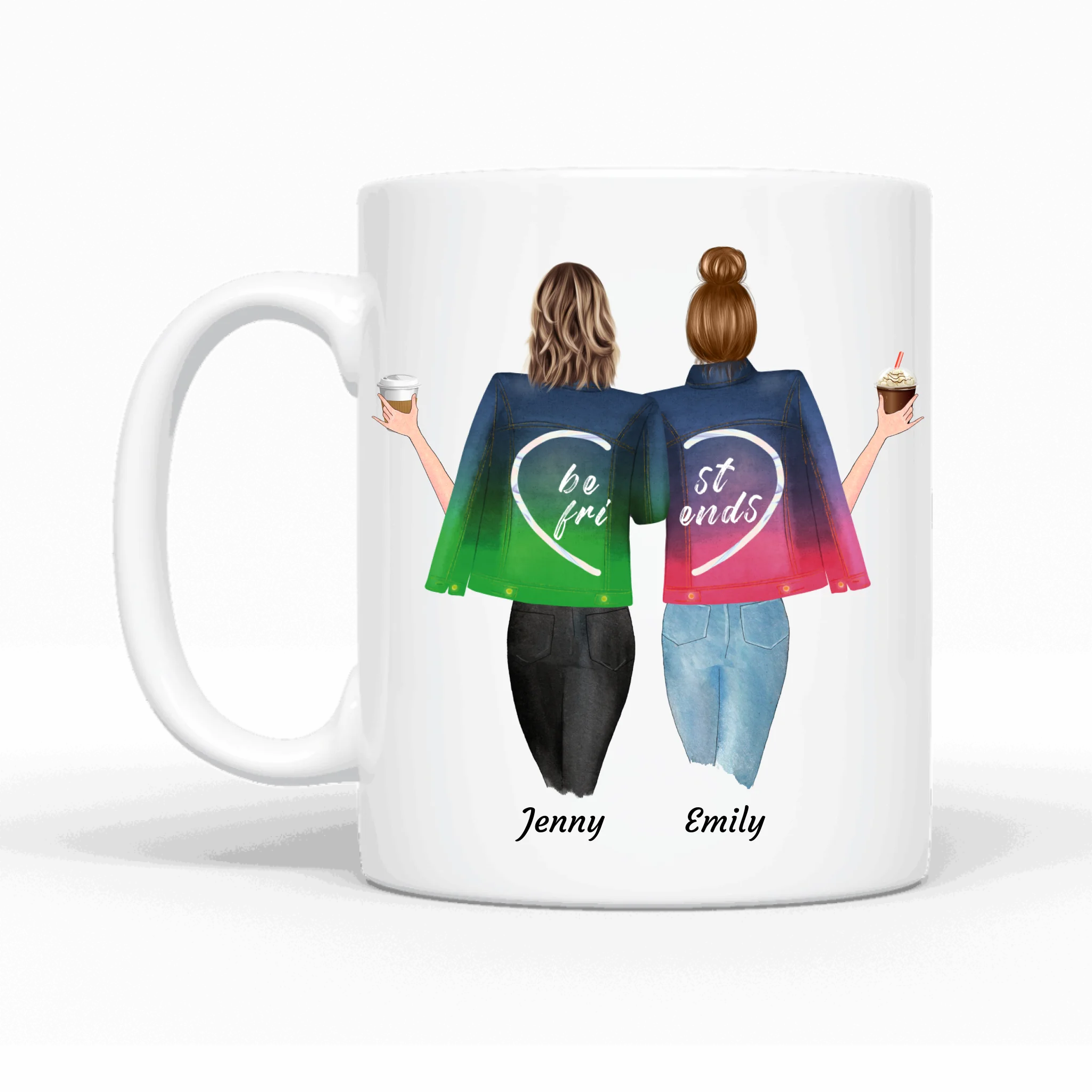 Beste Freundinnen Colour Edition - Personalisierbare Tasse