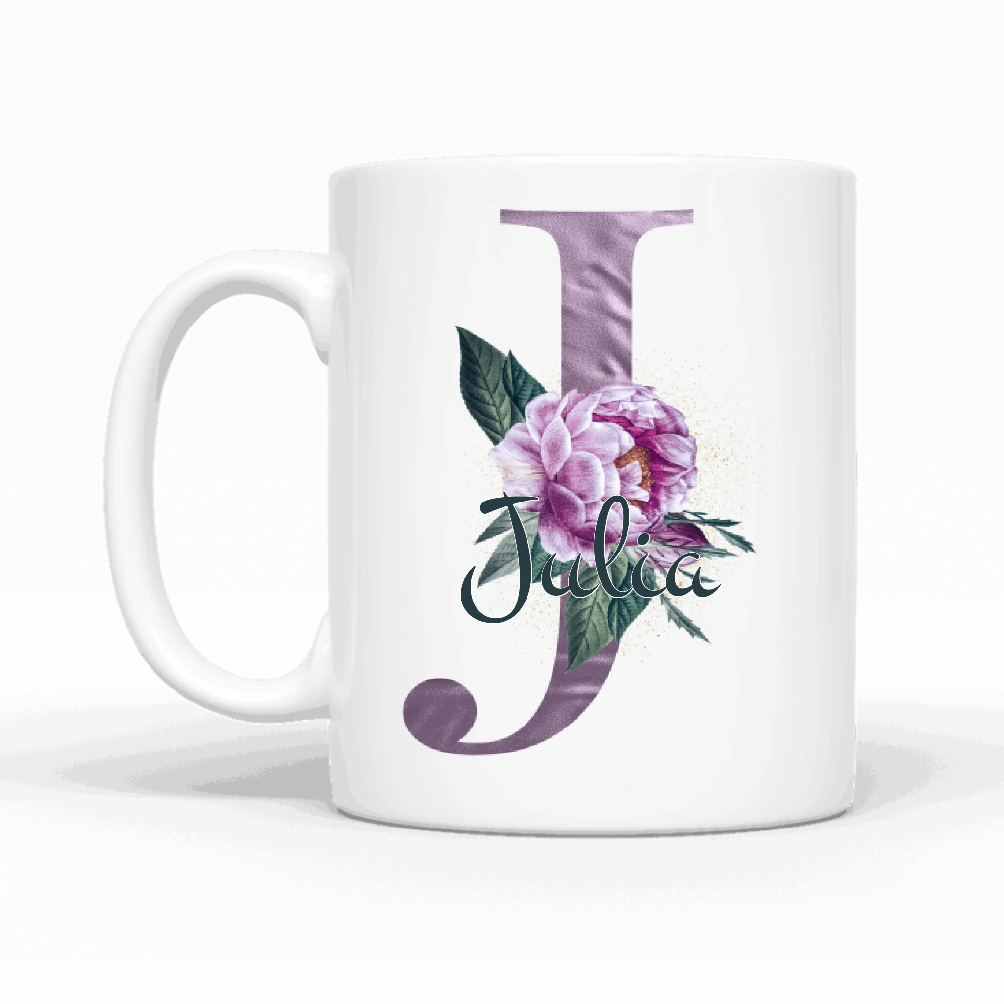 Namenstasse Design Edition lila (einseitig) - Personalisierbare Tasse