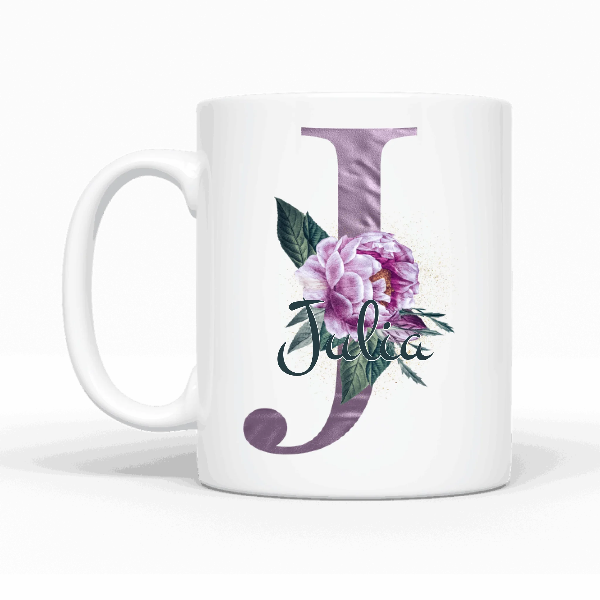 Namenstasse Design Edition lila (beidseitig) - Personalisierbare Tasse