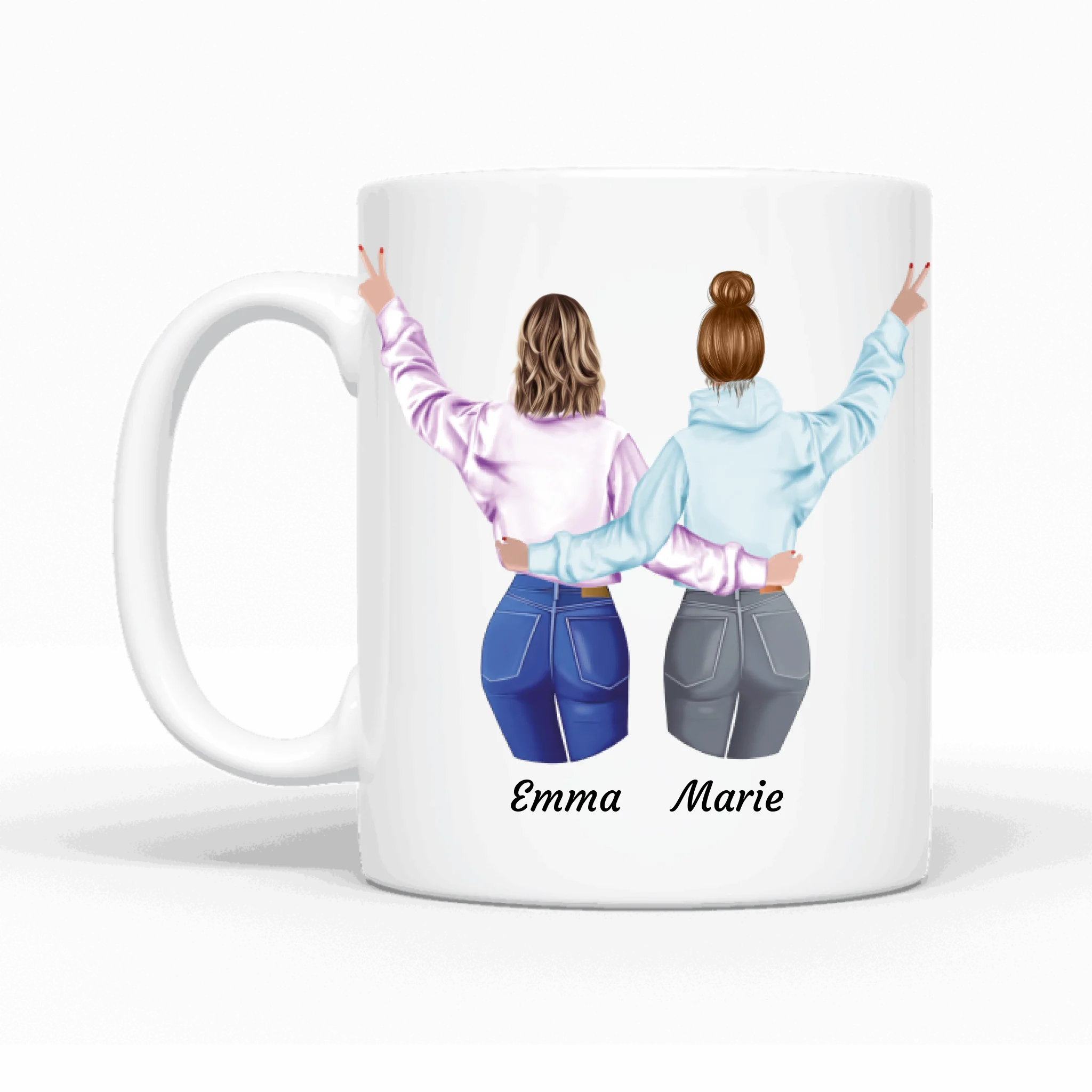 Besties - Personalisierbare Tasse