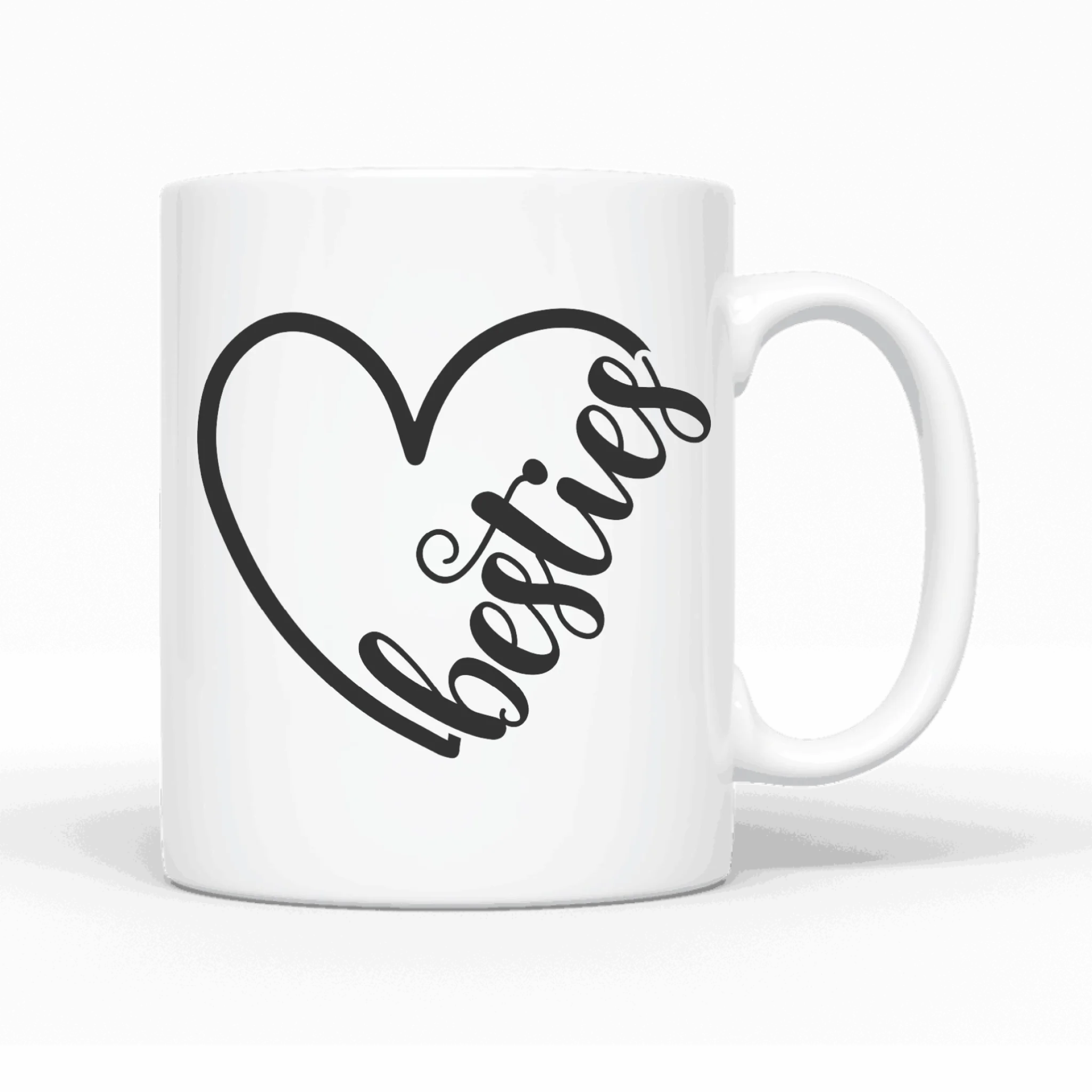 Besties seitlich - Personalisierbare Tasse