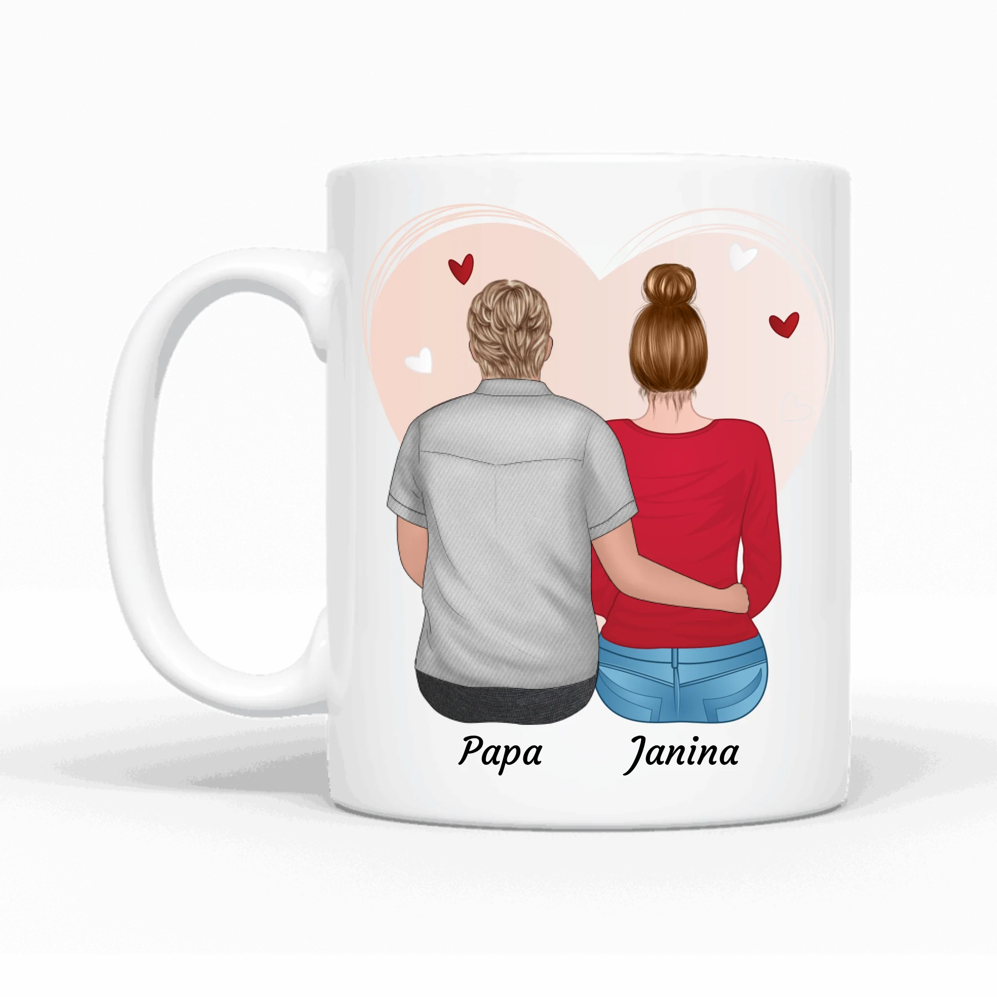 Vater und Tochter - Personalisierbare Tasse