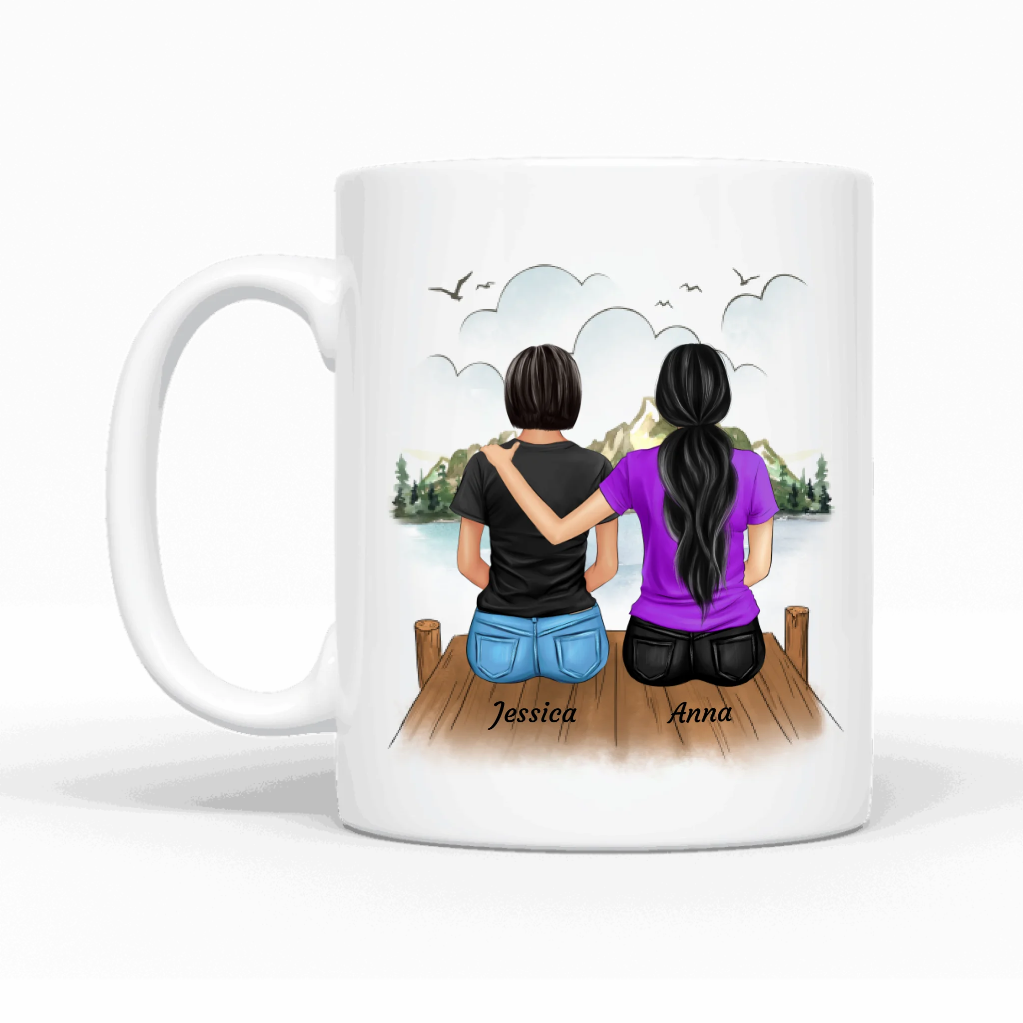 Frauen am See - Personalisierbare Tasse