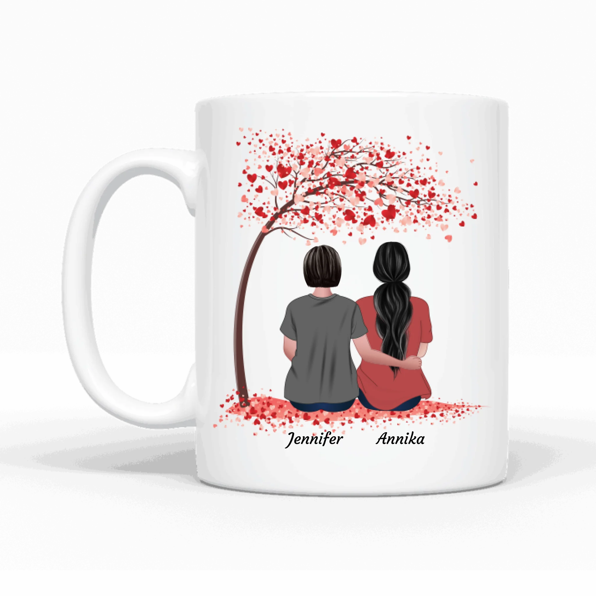 Besties unterm Baum / Freundinnen unterm Baum - Personalisierbare Tasse