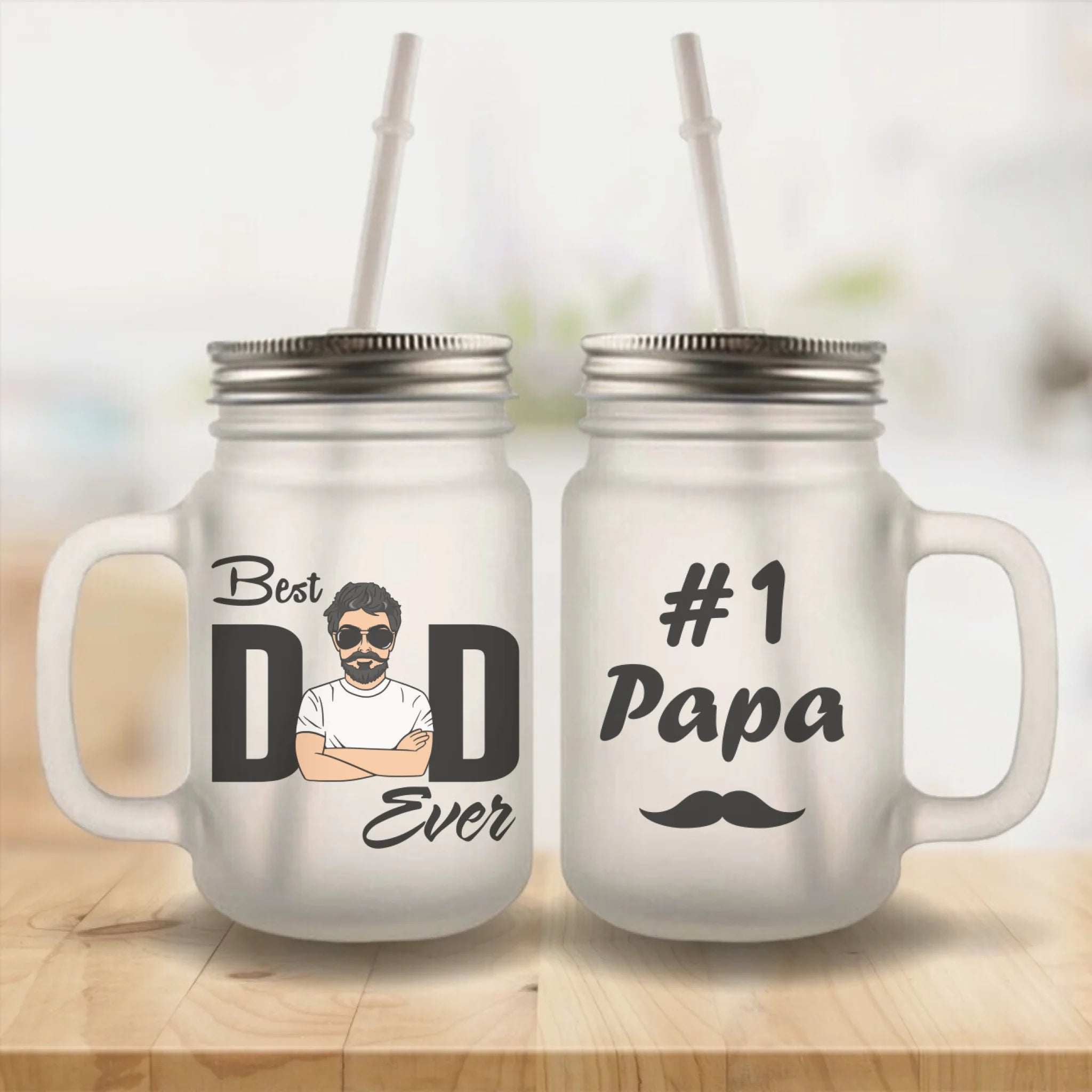 Best Dad / Bester Papa - Personalisierbares Henkelglas (kein Set)