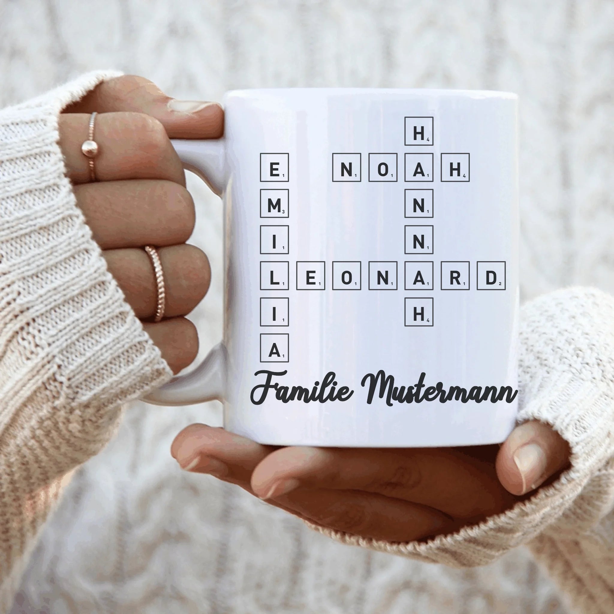 Freunde Scrabble - Personalisierbare Tasse