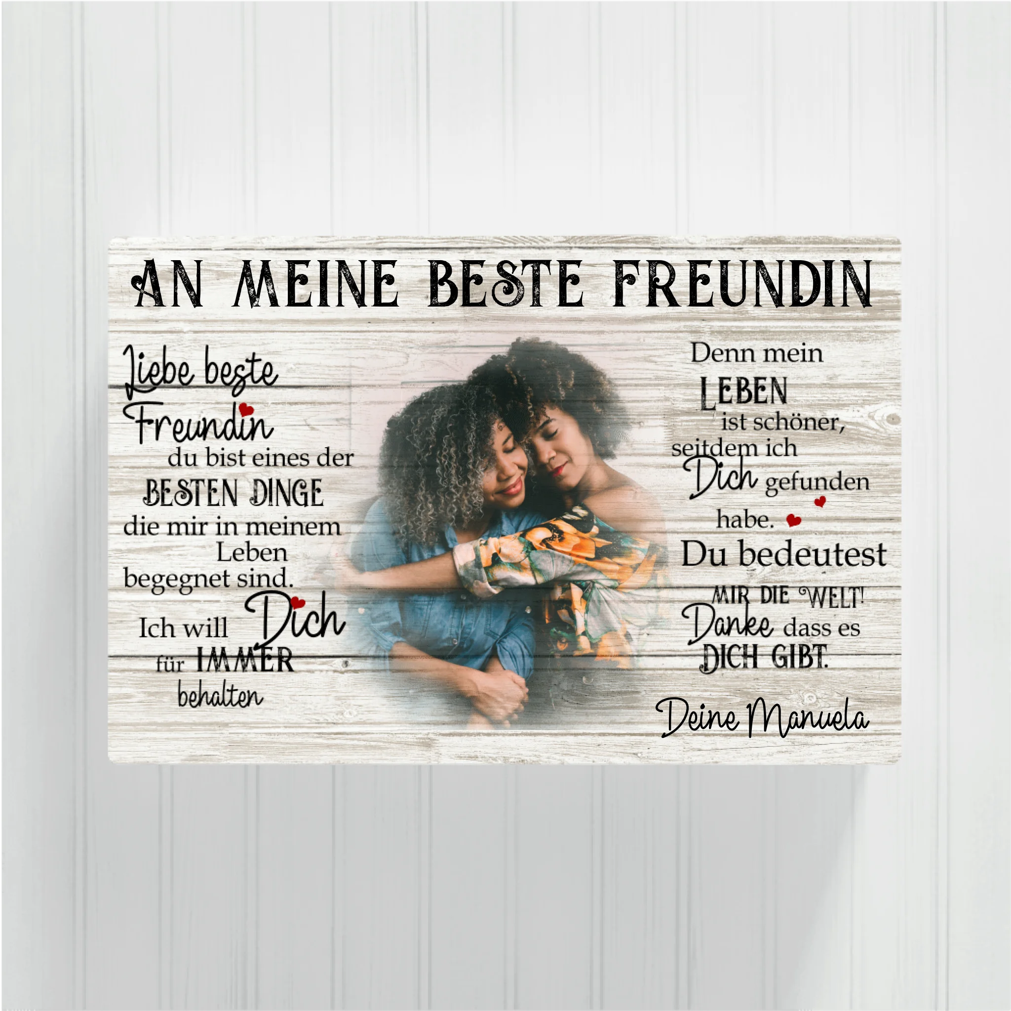 Für Freundinnen - Personalisierte Leinwand