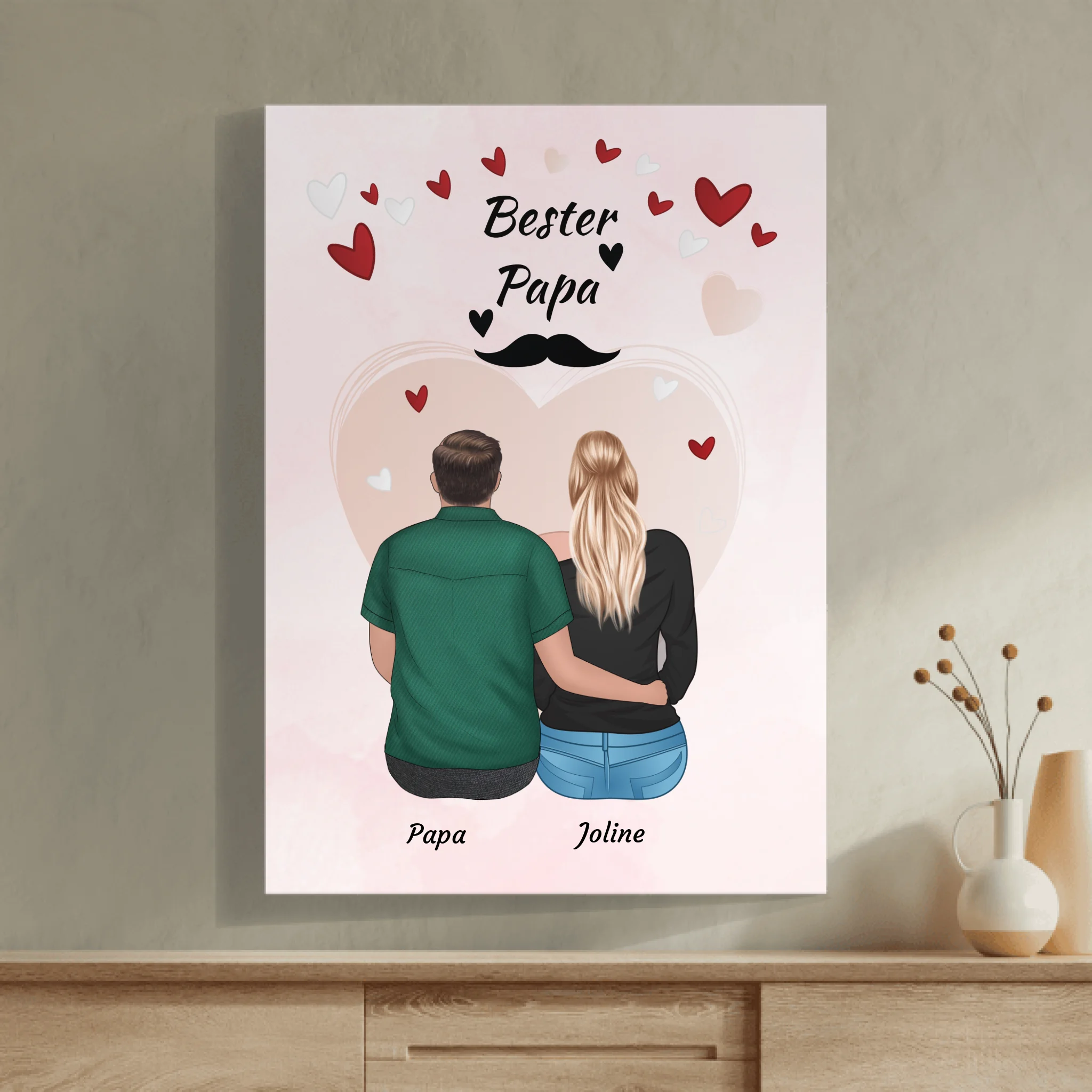 Vater und Tochter - Personalisierbares Poster