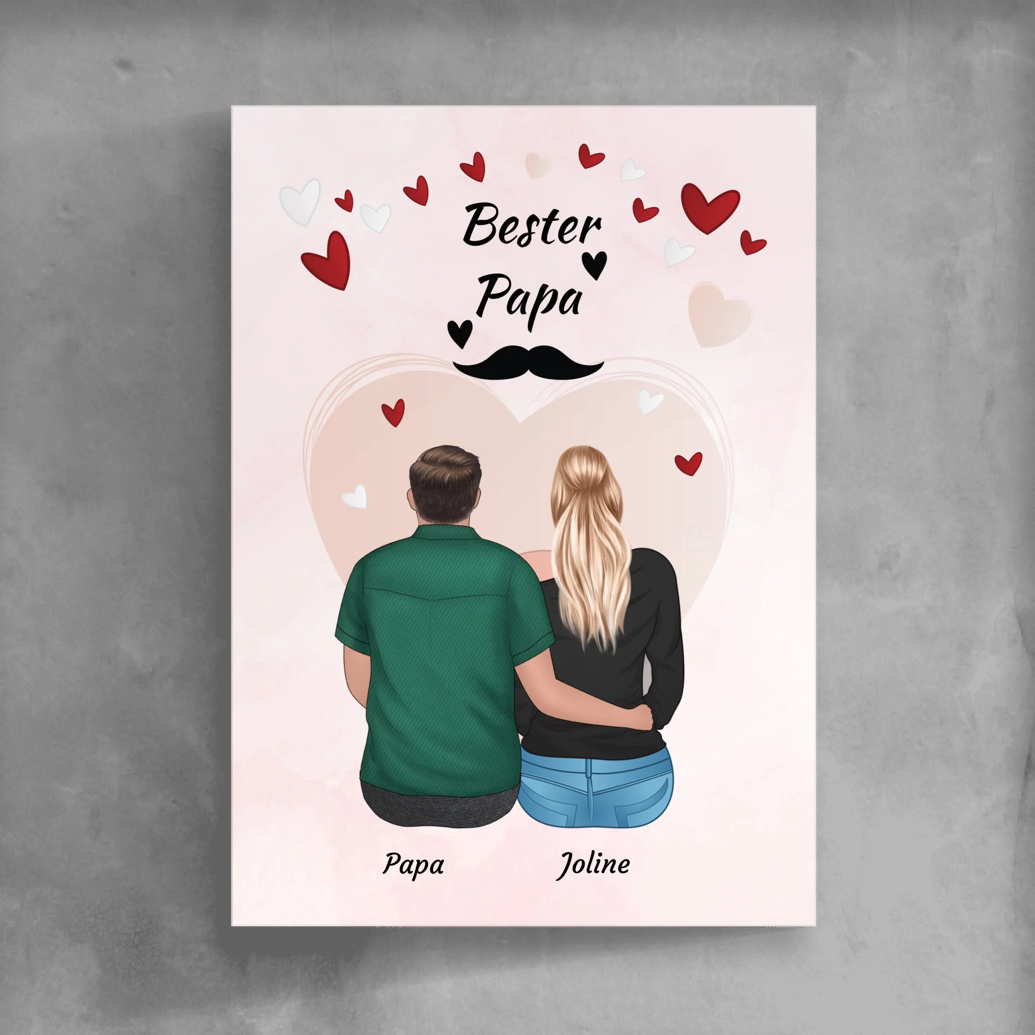 Vater und Tochter - Personalisierbares Poster