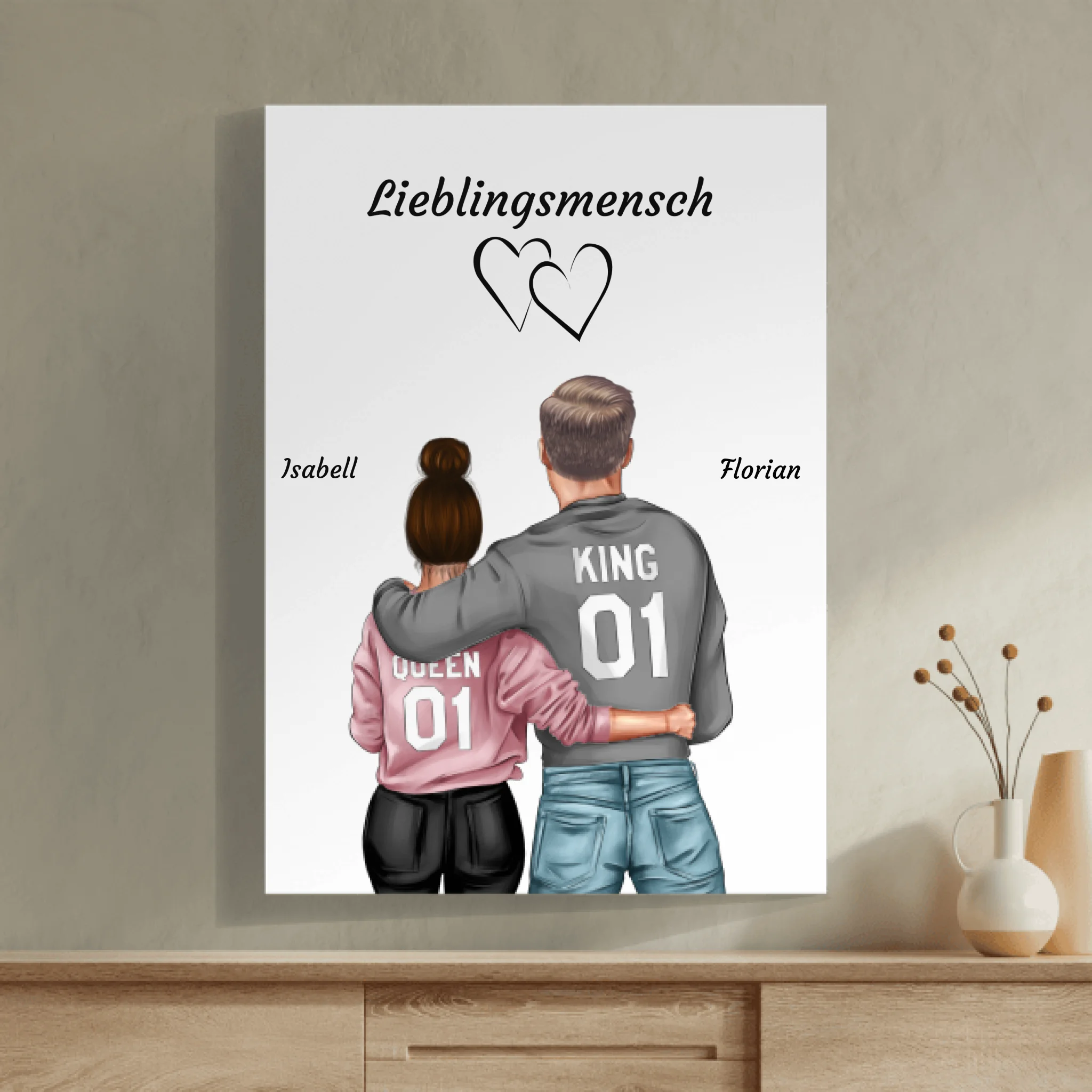 Queen und King - Personalisierbares Poster