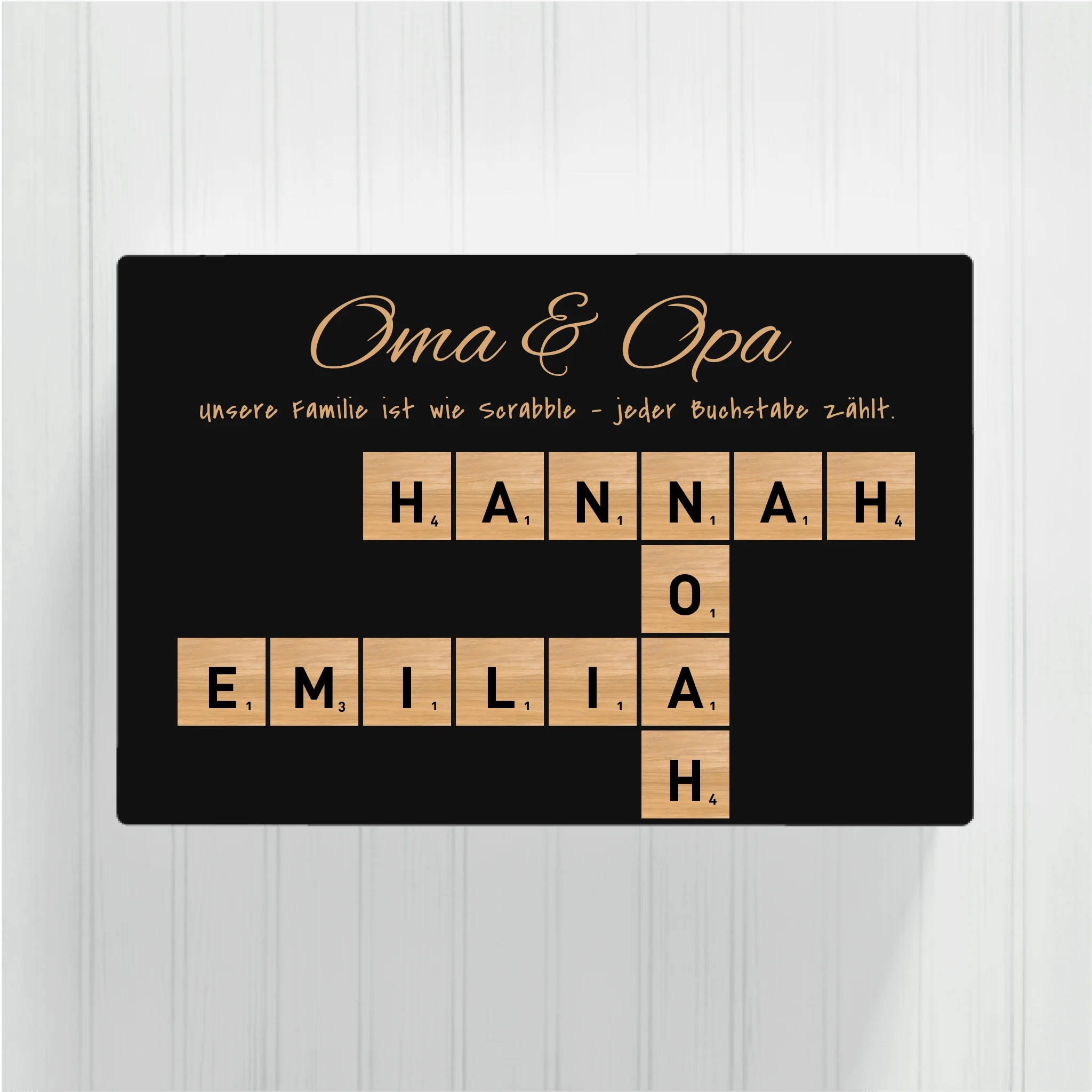 Oma & Opa Scrabble - Personalisierbare Leinwand