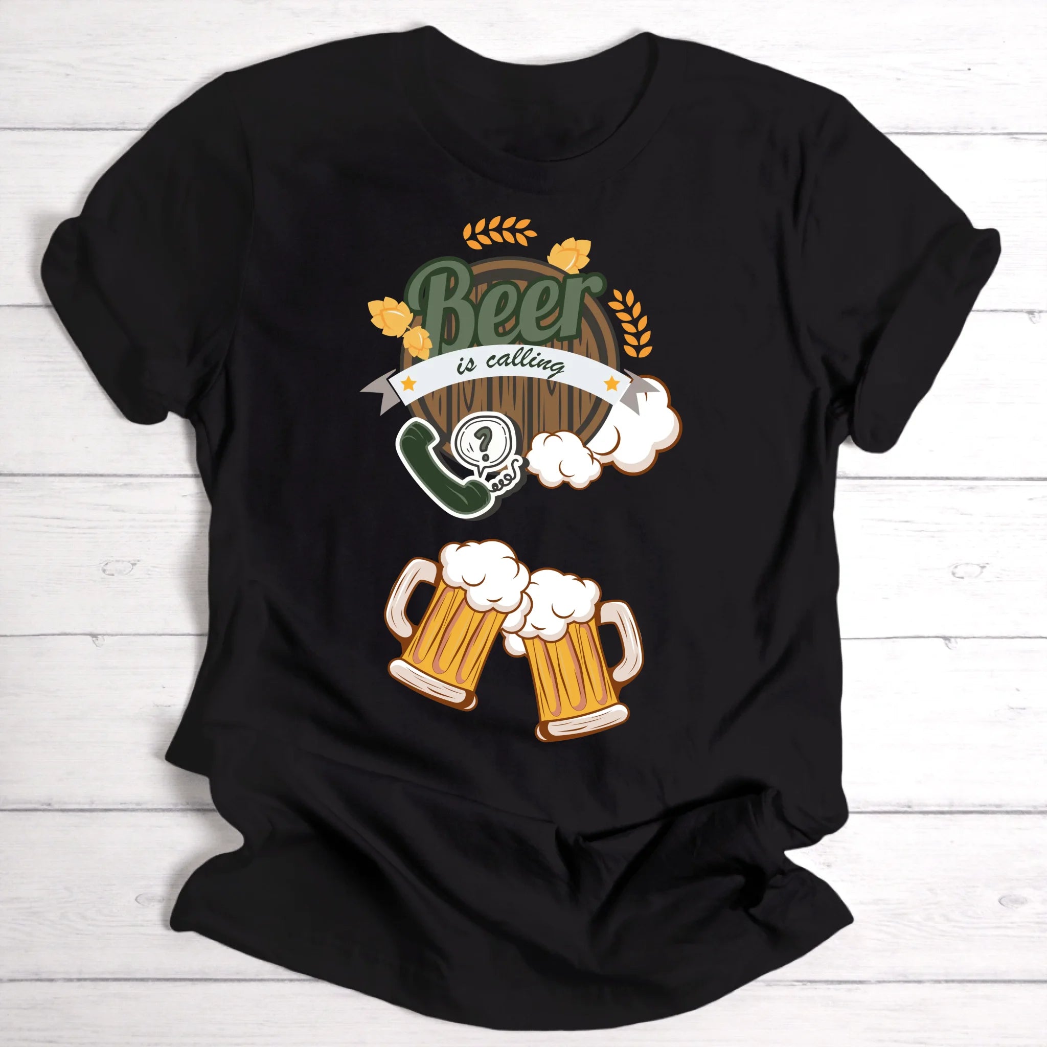 Beer is calling für Männer, Papa, Onkel & Bruder - Personalisierbares T-Shirt