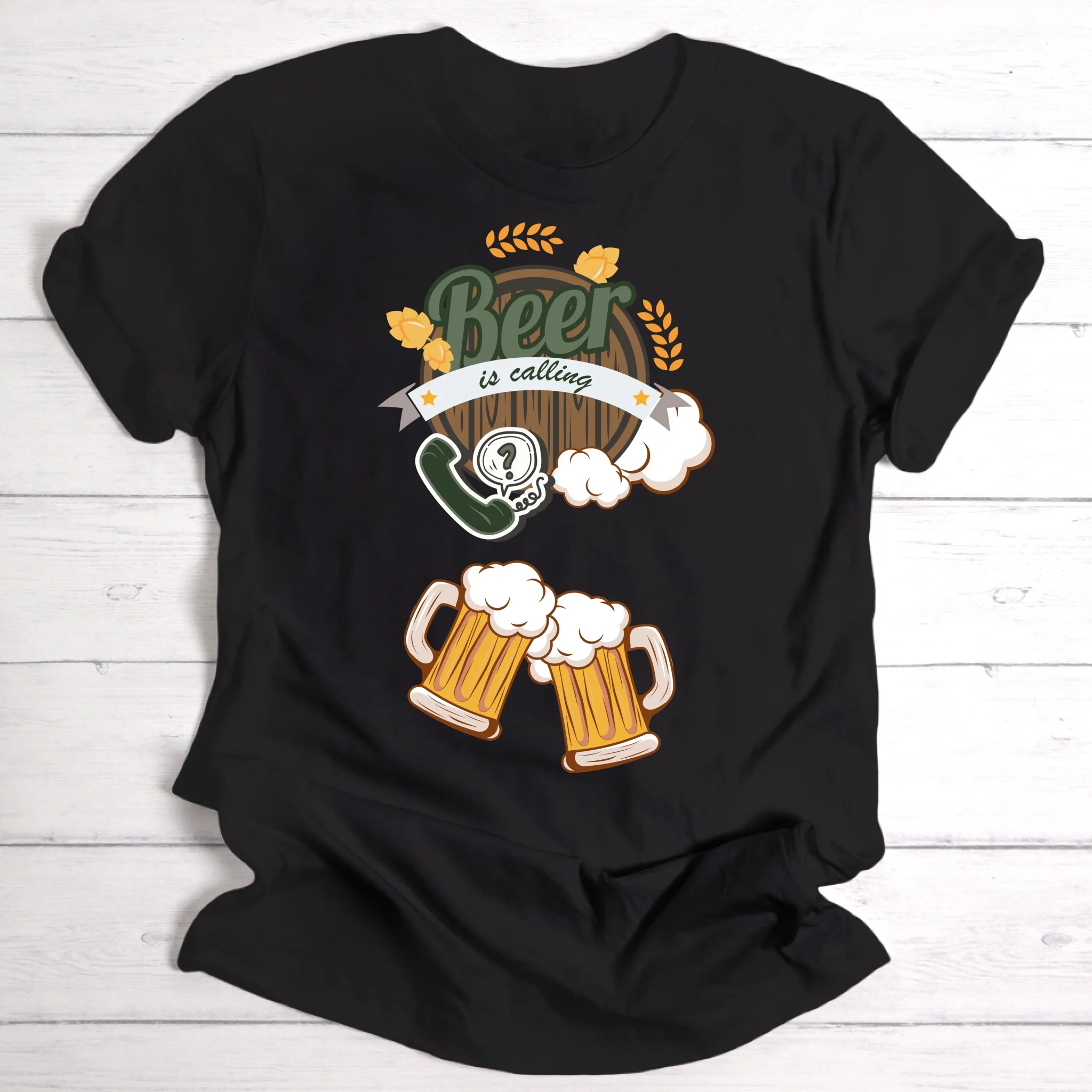 Beer is calling für Männer, Papa, Onkel & Bruder - Personalisierbares T-Shirt