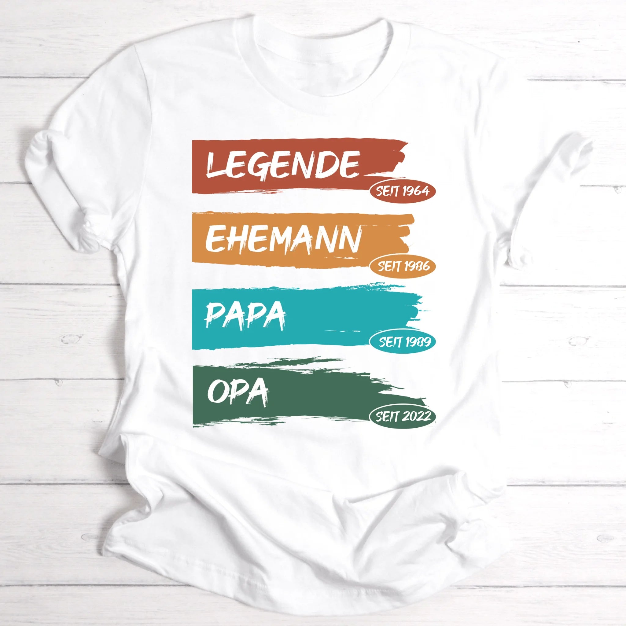 Legende Papa / Opa für Papa, Opa, Bruder & Onkel - Personalisierbares T-Shirt