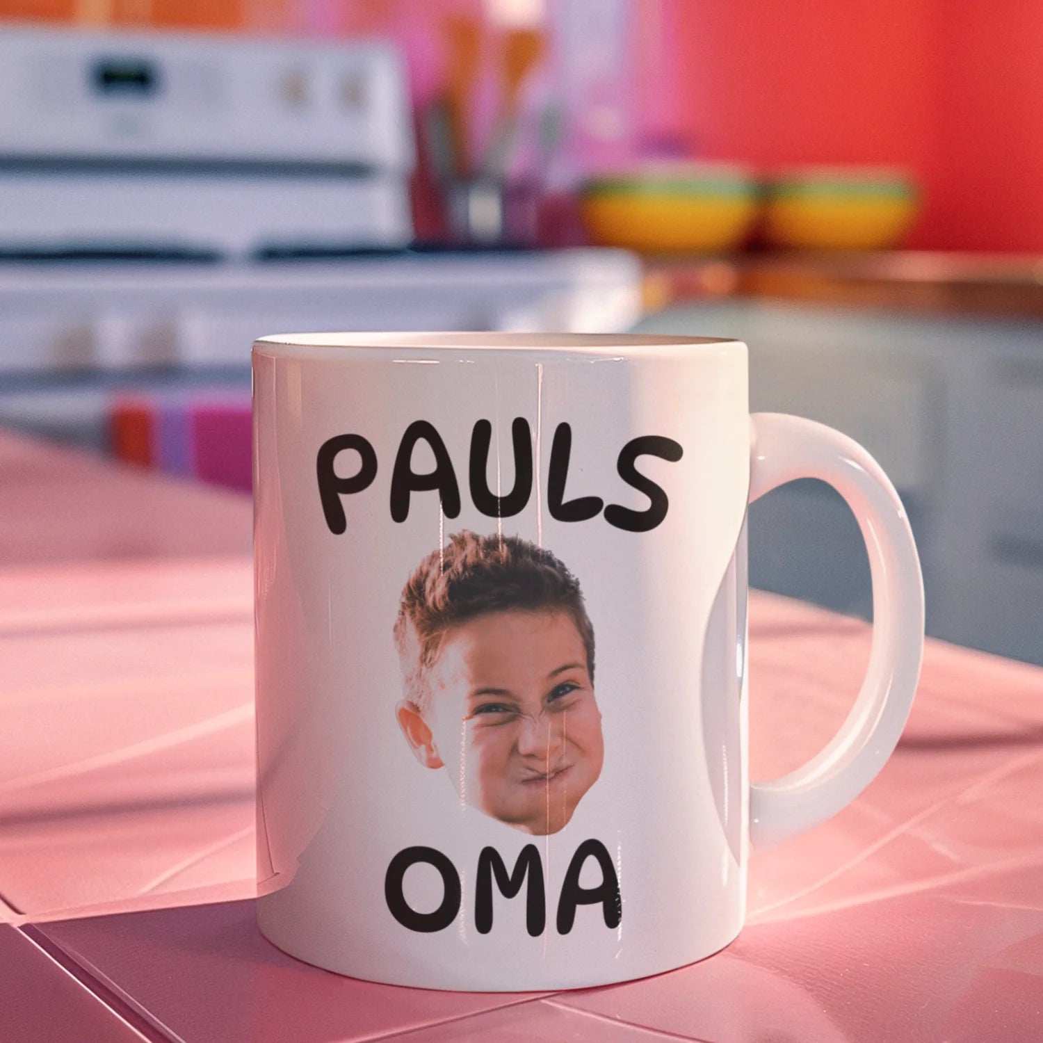 Fototasse als Geschenk für Mama, Papa, Oma, Opa, Tochter, Sohn, Tanke & Onkel - Personalisierbare Tasse