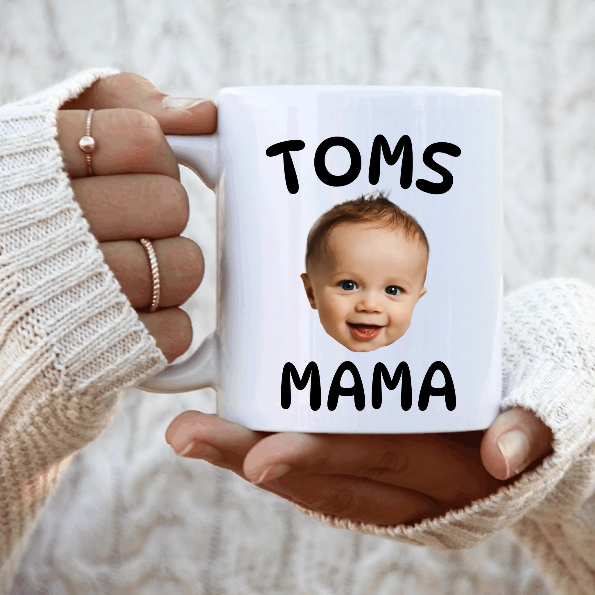 Fototasse als Geschenk für Mama, Papa, Oma, Opa, Tochter, Sohn, Tanke & Onkel - Personalisierbare Tasse