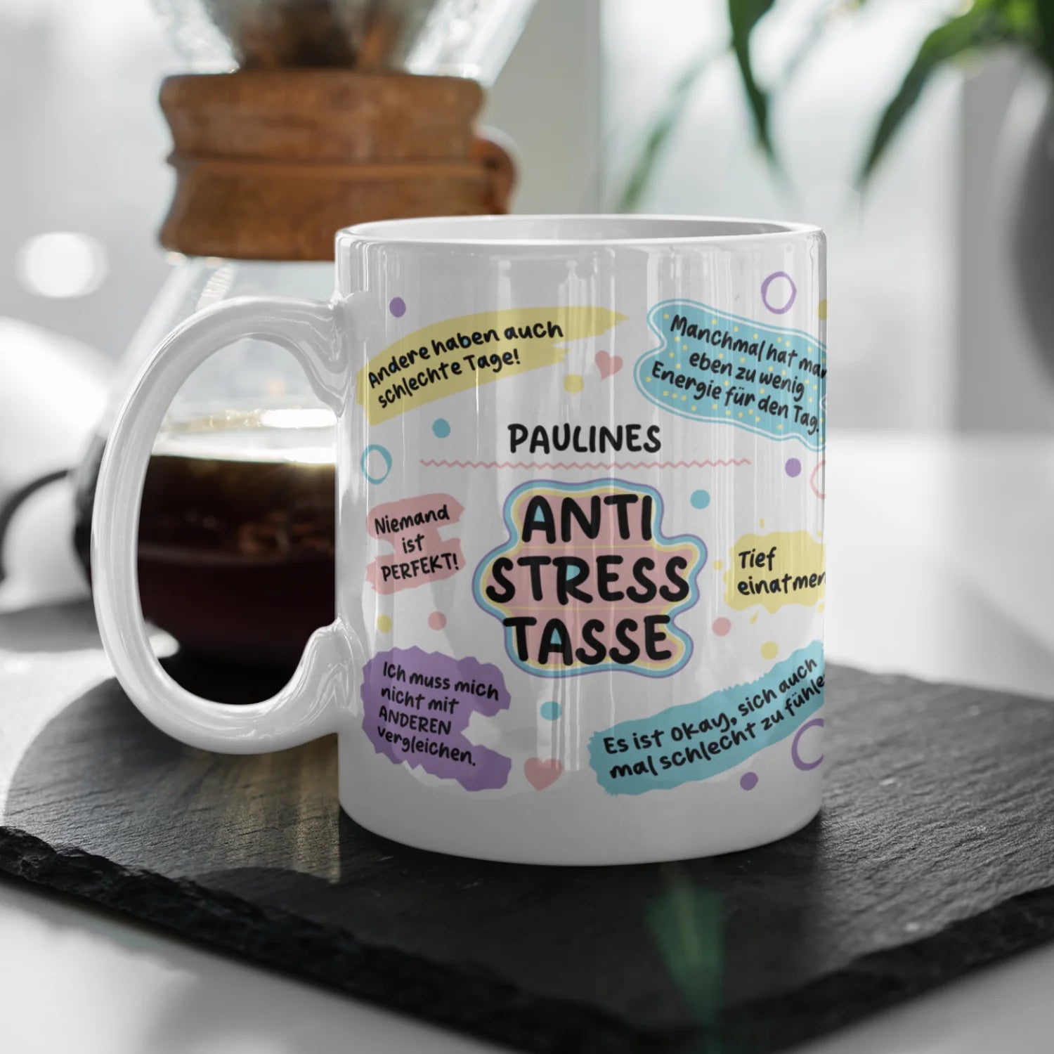 Anti-Stress Tasse  für Freundin, Schwestern, Mama & Oma - Personalisierbare Tasse