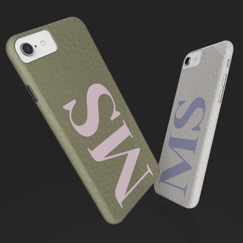 Retro Initialen für Paare, Freundin, Mama, Oma & Tante - Personalisierbare Handyhülle