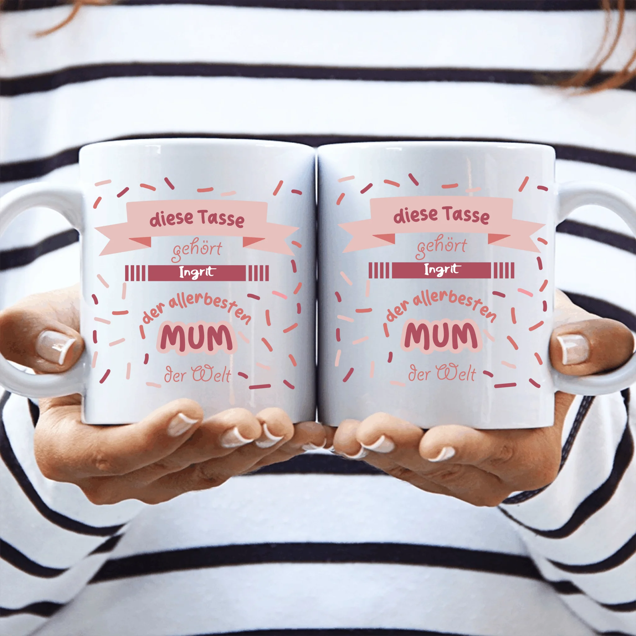 Weltbeste Mum/Oma besonderes Geschenk für Mama und Oma - Personalisierbare Tasse