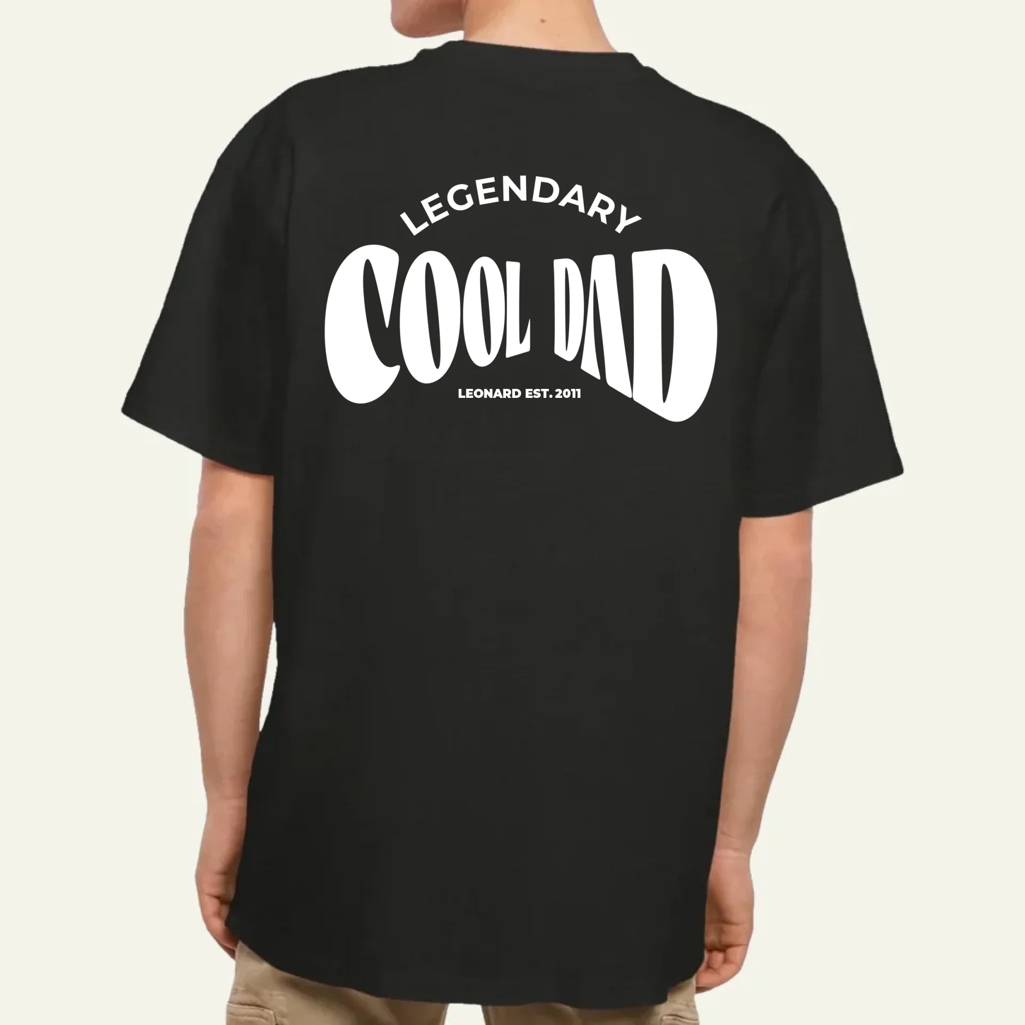 Oversize Backprint schwarze Mockups