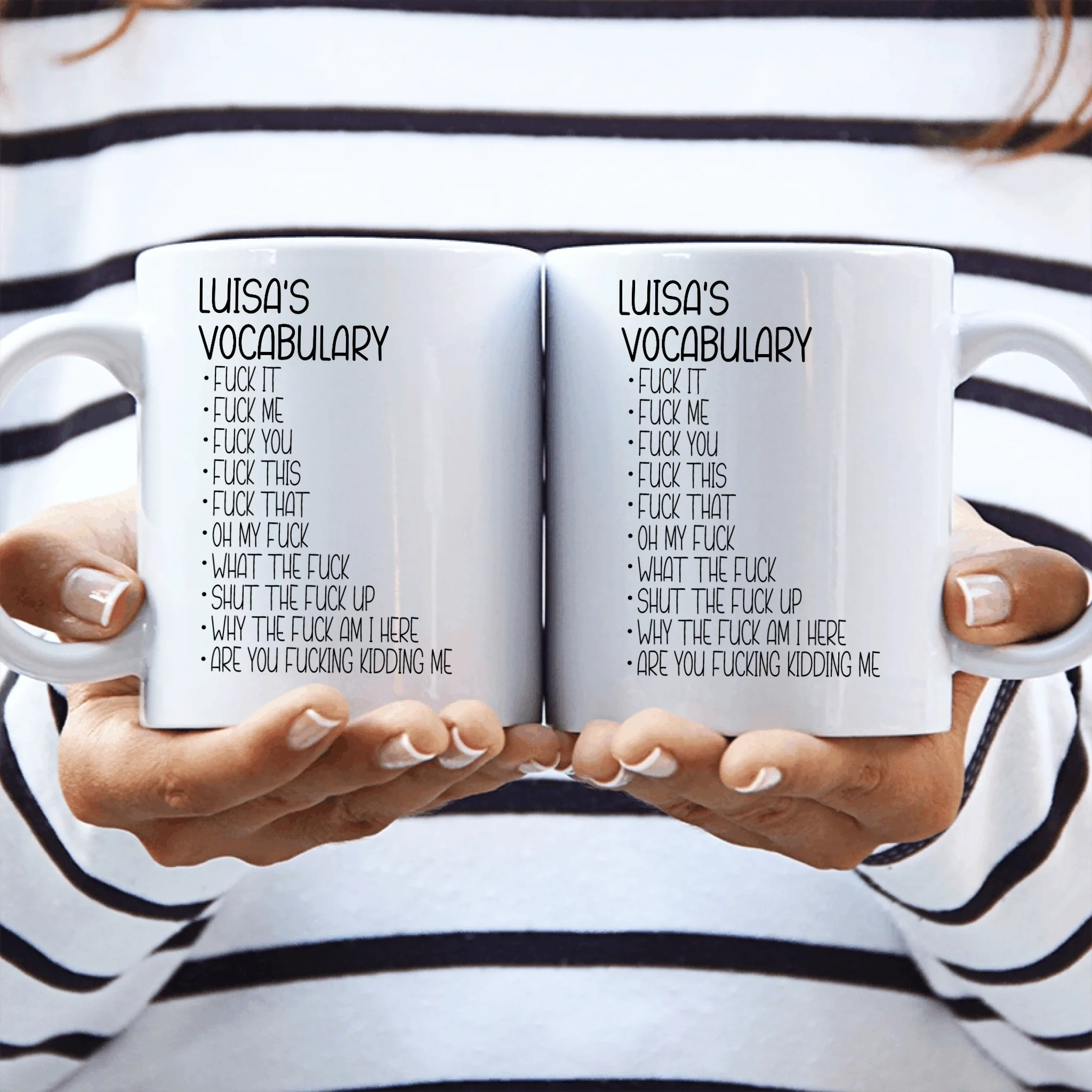Vocabulary-Tasse | witziges Geschenk für Freunde, Familie oder sich selbst - Personalisierbare Tasse