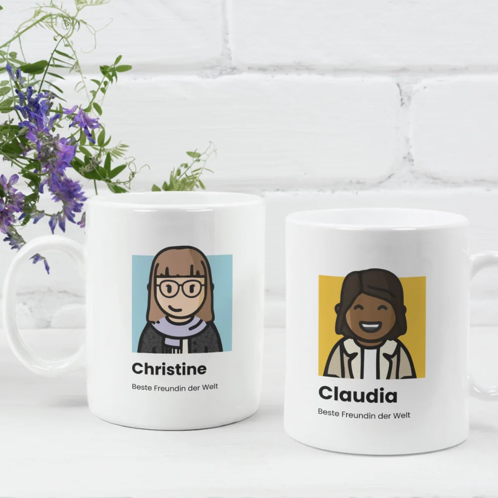 Personalisierbare Charakter-Tasse