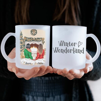 Cozy Besties (Limitierte Weihnachtsedition) - satinierte Glastasse