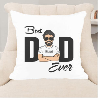 Best Dad Ever (40x40cm) - Personalisierbares Flauschkissen