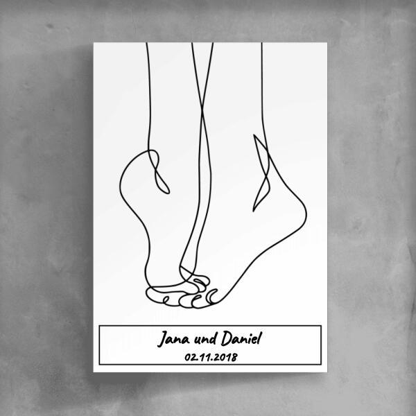 Abstraktes Paar stehend - Persönliches Poster